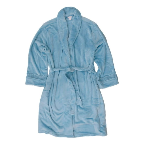 Womens Plush Baby Blue Bathrobe House Coat Bath Robe XX-Large