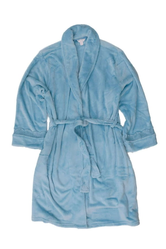 Womens Plush Baby Blue Bathrobe House Coat Bath Robe XX-Large