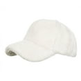 thumbnail image 1 of Womens Plush Baseball Cap, Fluffy Faux Faux Fur Winter Hat Adjustable for Women, Cozy Soft White Beanie for Everyday Casual,Size Free Size, 1 of 4