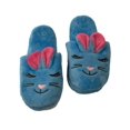 thumbnail image 1 of Womens Plush Blue Bunny Rabbit Slippers Scuffs House Shoes Medium 7-8, 1 of 1