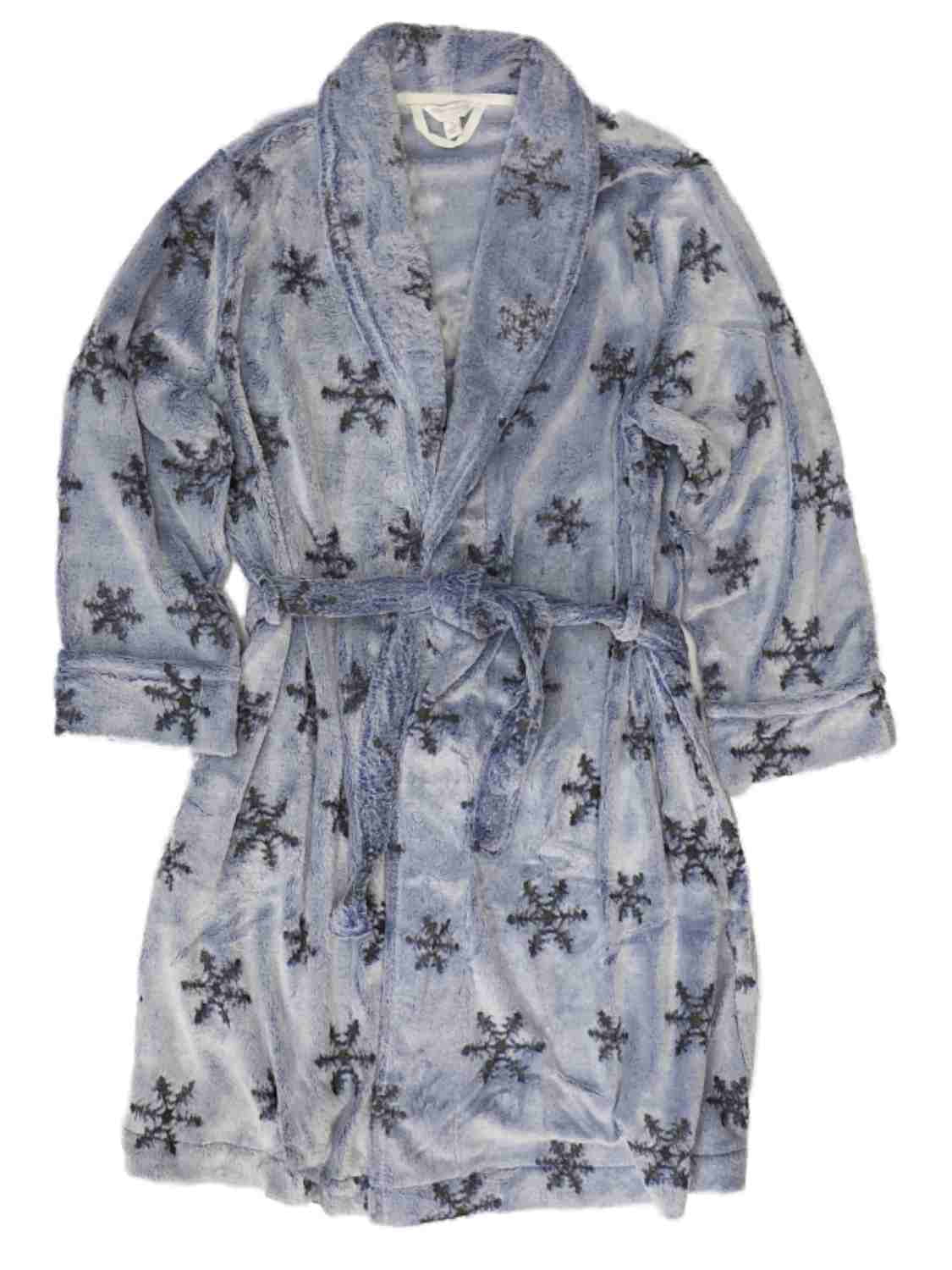 Womens Plush Blue Gray Star Bathrobe House Coat Bath Robe XX-Large -  Walmart Business Supplies