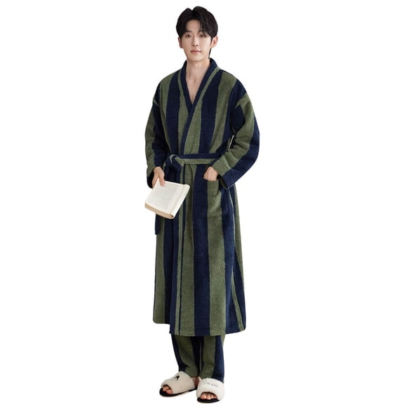 Womens Plush Fleece Robe,Full Length Spa Robe with Pockets and Belt,Winter Morning Gown Comfy Ladies and Mens Sleepwear