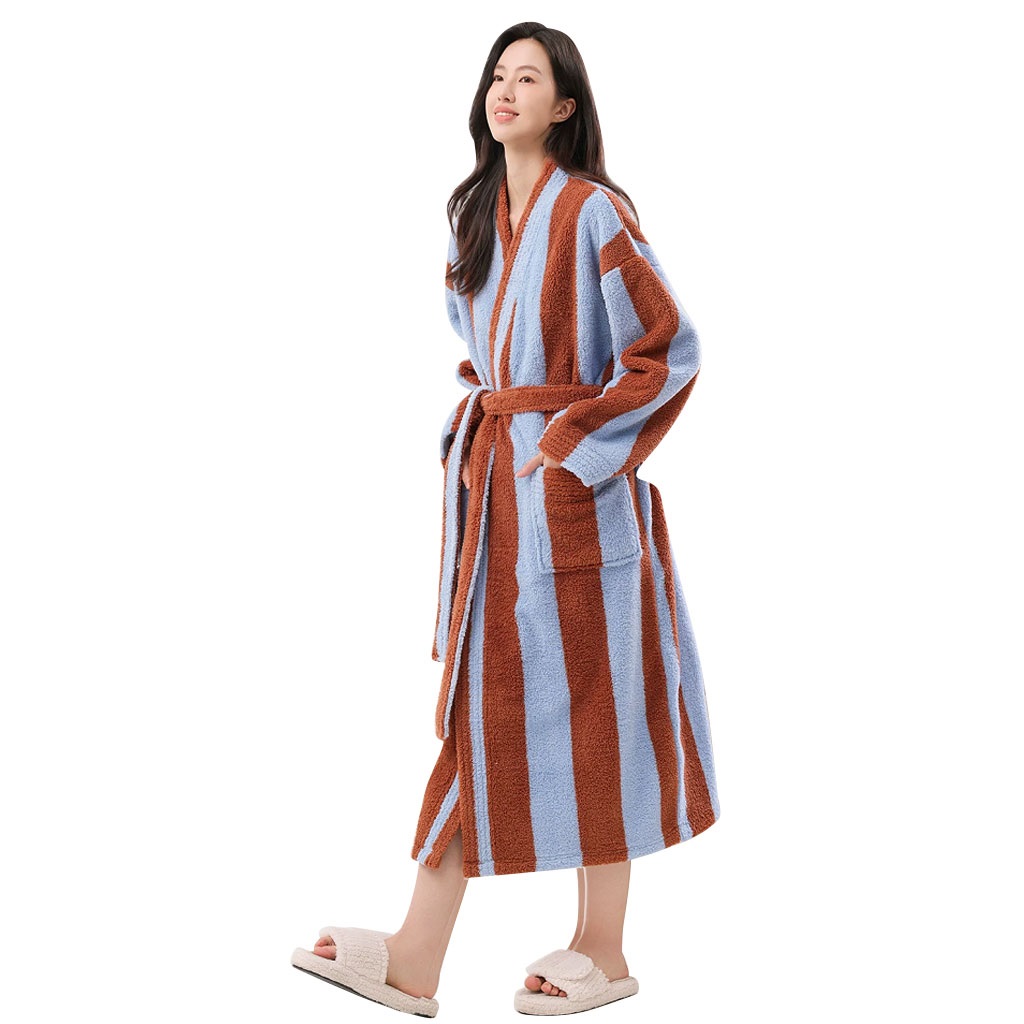 Womens Plush Fleece Robe,Full Length Spa Robe with Pockets and Belt ...