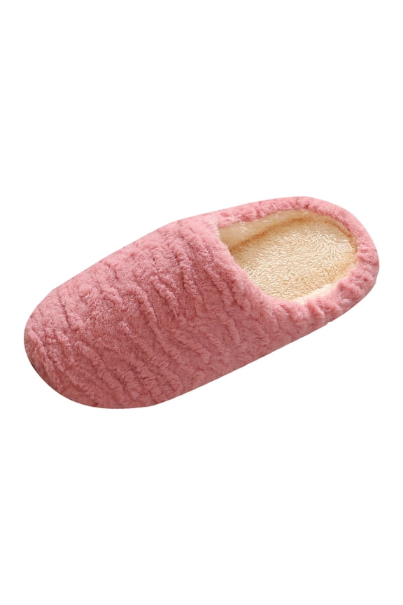Womens Plush Memory Foam Scuff Slippers Fluffy Warm House Shoes Comfortable Slip On Bedroom Slipper