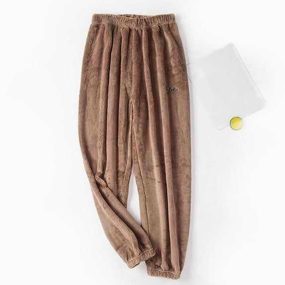 Womens Plush Pajama Pants Soft Fuzzy Fleece Thermal Pjs Sleepwear Pant Elastic Waist Cozy Thick Warm Long Trousers Cold Weather Loungewear & Homewear Fall Winter Classic Clothing