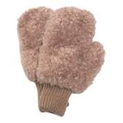 Womens Plush Pink Fuzzy Mittens