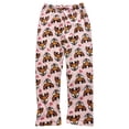 thumbnail image 1 of Womens Plush Pink Reindeer Christmas Holiday Sleep Pants Pajama Bottoms L/XL, 1 of 1
