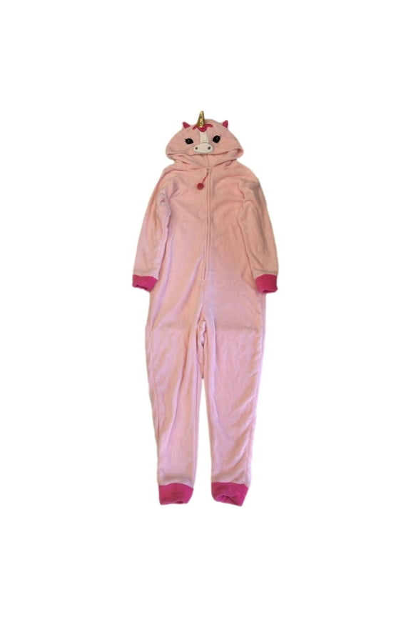 Womens Plush Pink Unicorn One Piece Pajamas Blanket Sleeper Union Suit Large