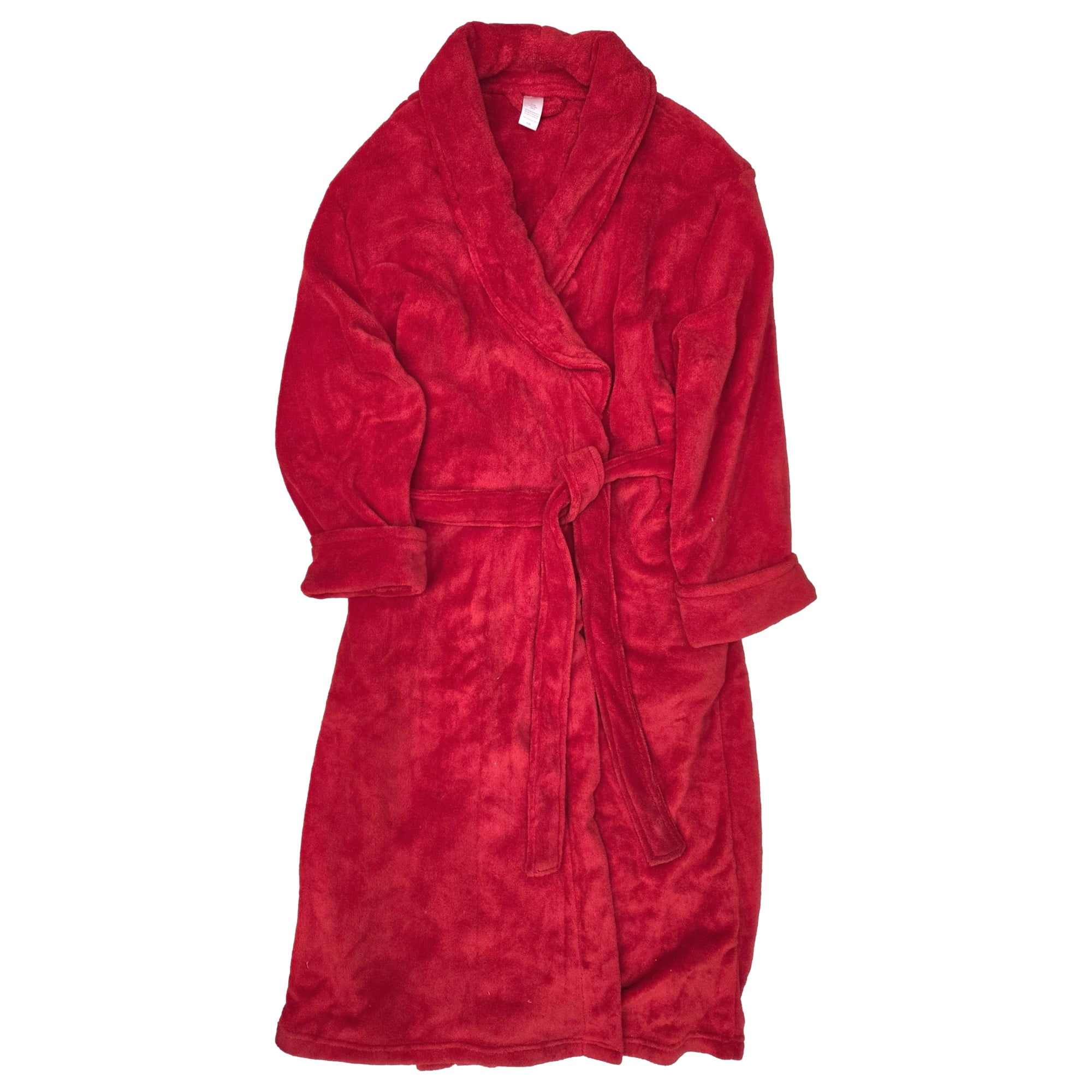 COVINGTON Womens Plush Red Fleece Long Bathrobe House Coat Bath Robe X-Large