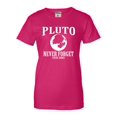 thumbnail image 1 of Womens Pluto Never Forget 1930 - 2006 Funny Science T-Shirt, 1 of 1