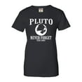 thumbnail image 1 of Womens Pluto Never Forget 1930 - 2006 Funny Science T-Shirt, 1 of 1