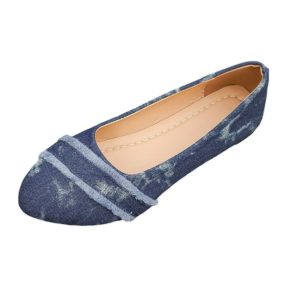 Womens Pointed Toe Flats Knit Dress Shoes Comfortable Slip On Ballet Flat Shoes Low Wedge Tassel Business Loafers