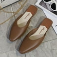 thumbnail image 1 of Womens Pointed Toe Mules Slip On Clogs Fashion Office Slides Shoes, 1 of 3