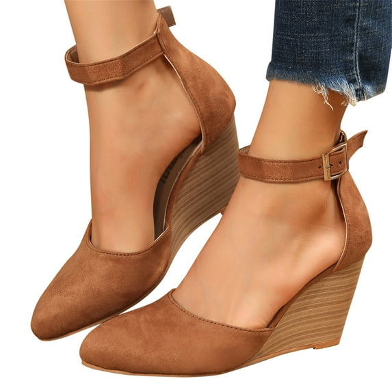 Womens Pointed Toe Pumps Shoes Ankle Strap High Heels Ladies Fashion Prom Dress Shoes for Women