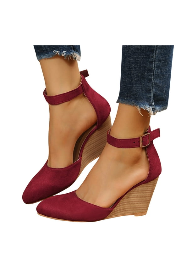 Womens Pointed Toe Pumps Shoes Ankle Strap High Heels Ladies Fashion Prom Dress Shoes for Women