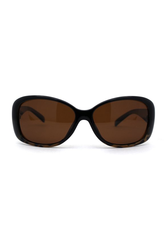 Womens Polarized Chic Narrow Butterfly Plastic Sunglasses Brown Tortoise Brown