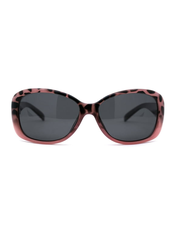 Womens Polarized Chic Narrow Butterfly Plastic Sunglasses Pink Tortoise Black