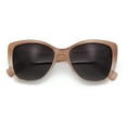 thumbnail image 1 of Womens Polarized Classic Oversized Chic Cat Eye Plastic Fashion Sunglasses Beige Clear - Brown, 1 of 8