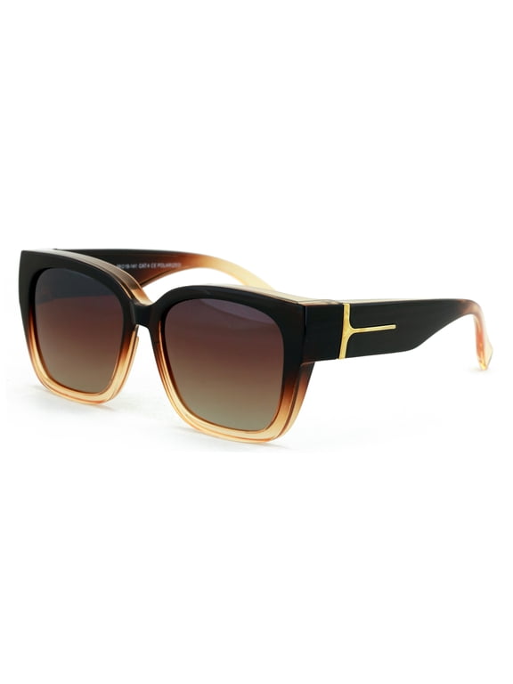 Womens Polarized Fit Over Glasses Sunglasses - Large Oversized Fashion Fitover