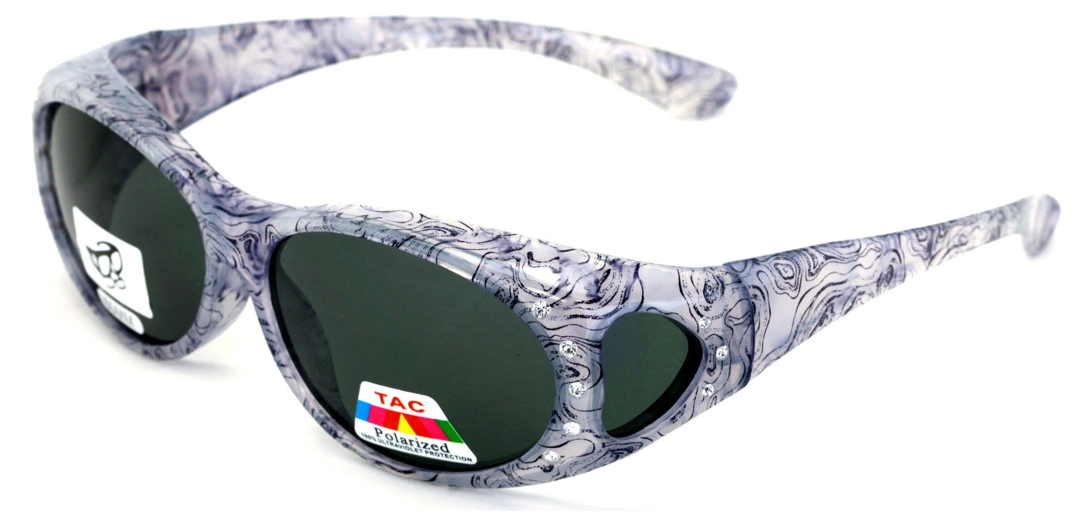 SA106 Womens Polarized Fit Over Sunglasses, Rhinestone  display picture 1