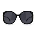 thumbnail image 1 of Womens Polarized Iconic Large Butterfly 90s Designer Style Sunglasses All Black, 1 of 4