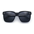 thumbnail image 1 of Womens Polarized Inset Lens Oversized Horn Rim Compact Fit Over Sunglasses Matte Black - Black, 1 of 8