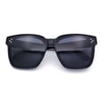 thumbnail image 1 of Womens Polarized Inset Lens Oversized Horn Rim Compact Fit Over Sunglasses Shiny Black - Black, 1 of 8
