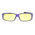 thumbnail image 1 of Womens Polarized Rhinestone Sunglasses that Fit Over Prescription Glasses with Night Driving Lens & UV400 Protection - Lavender, 1 of 4