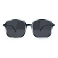 thumbnail image 1 of Womens Polarized Thin Plastic Mod Oversize Rectangle Sunglasses Navy Tortoise Black, 1 of 4