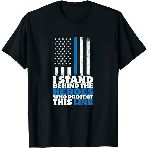 Womens Police American Flag Officer Usa Lover America Cop Support T-Shirt Black Large