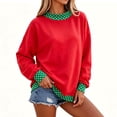 thumbnail image 1 of Womens Polk Dot Long Sleeve Sweatshirts Fall Trendy Pullover Causal Loose Fit Tops, 1 of 4