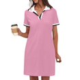 thumbnail image 1 of Womens Polos Dresses Casual Summer Shirts Dress Short Sleeve V Neck Tennis Golf Mini Shift Dresses 2025 Fashion Vacation Travel Skirts Outfit, 1 of 9