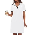 thumbnail image 1 of Womens Polos Dresses Casual Summer Shirts Dress Short Sleeve V Neck Tennis Golf Mini Shift Dresses 2025 Fashion Vacation Travel Skirts Outfit, 1 of 9