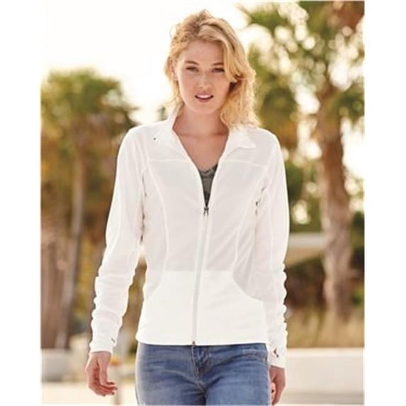Womens Poly-Tech Full-Zip Track Jacket, Lapis Green - Small
