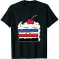 thumbnail image 1 of Womens Polyamory Layered Cake Pocket Gay Pride Week Premium T-Shirt Black 2X-Large, 1 of 5