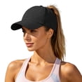 thumbnail image 1 of Womens Ponytail Baseball Cap Adjustable High Messy Bun Ponycap Quick Drying Trucker Hats, 1 of 9