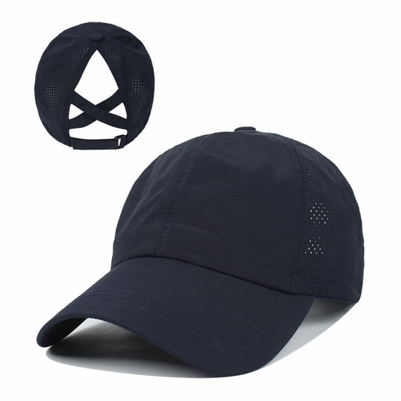 Womens Ponytail Hat Lightweight Mesh Sports Hat Baseball Cap
