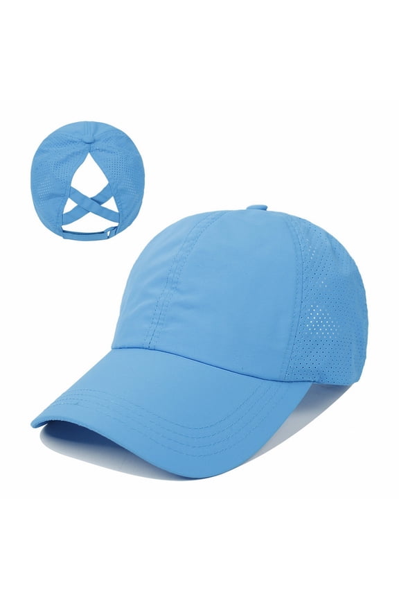 Womens Ponytail Hat Lightweight Mesh Sports Hat Baseball Cap