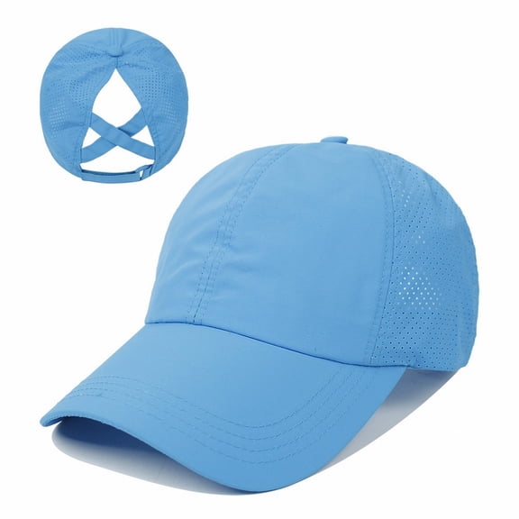 Womens Ponytail Hat Lightweight Mesh Sports Hat Baseball Cap