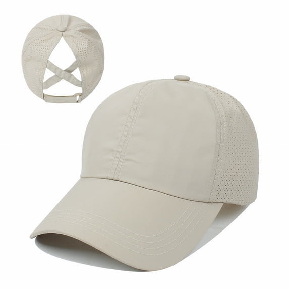 Womens Ponytail Hat Lightweight Mesh Sports Hat Baseball Cap