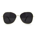 thumbnail image 1 of Womens Pop Color Lens Classic Metal Rim Butterfly Sunglasses Gold Black, 1 of 4