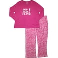 thumbnail image 1 of Womens Pop Fizz Clink Zebra Tiger Striped Fleece Pajamas Animal Print Sleep Set, 1 of 1