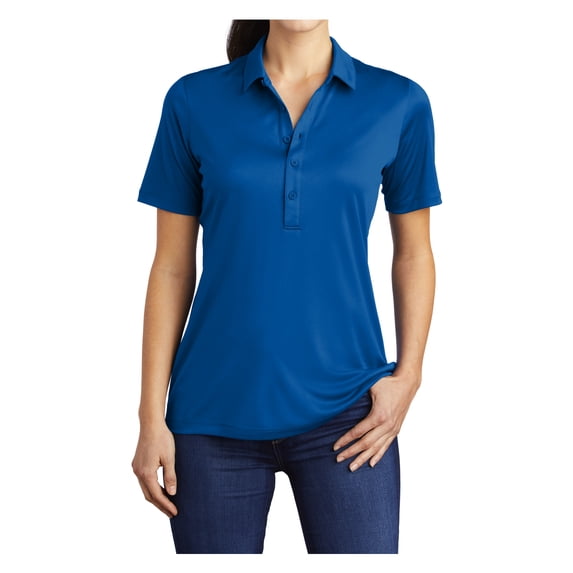 Womens Posi-UV Pro Short Sleeve Polyester Polo True Royal Medium