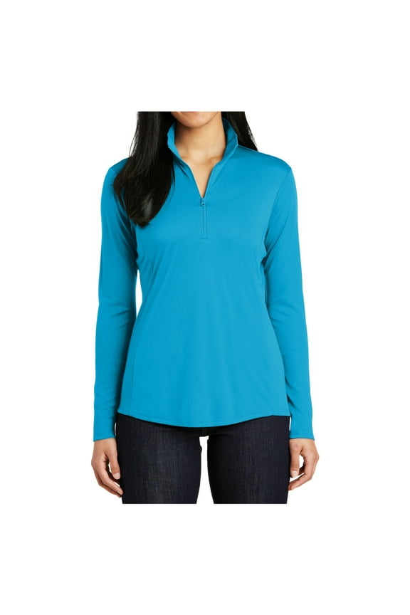 Womens PosiCharge Competitor 1/4-Zip Lightweight Polyester Pullover Atomic Blue Medium