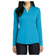 Womens PosiCharge Competitor 1/4-Zip Lightweight Polyester Pullover Atomic Blue X-Small