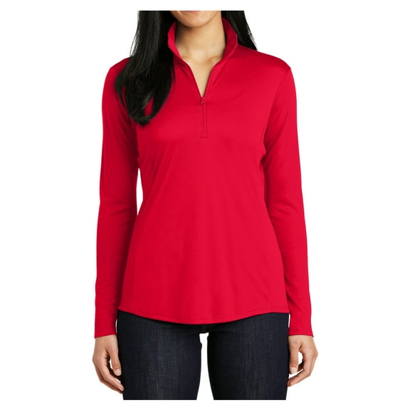 Womens PosiCharge Competitor 1/4-Zip Lightweight Polyester Pullover True Red 4X-Large
