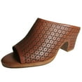 thumbnail image 1 of Womens Post LE Cutout Detailed Mule Shoe, Cognac, US 6, 1 of 3