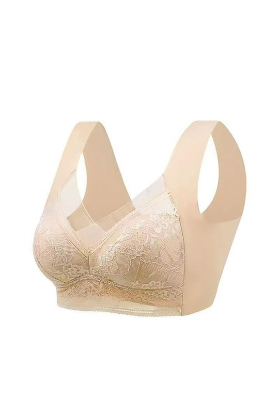 Womens Posture Correcting Bra Seamless Bra Up Wireless Bra Breathable Bras for Older Women Everyday Bras