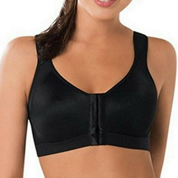 Womens Posture Corrector Sports Bra Front Closure Wireless Back Support Lift-Up