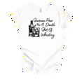thumbnail image 1 of Womens Pour Me A Double Shot Of Whiskey Funny Cute Whiskey Bottle & Glass Ladies Short Sleeve T-Shirt-White-3X-Large, 1 of 1